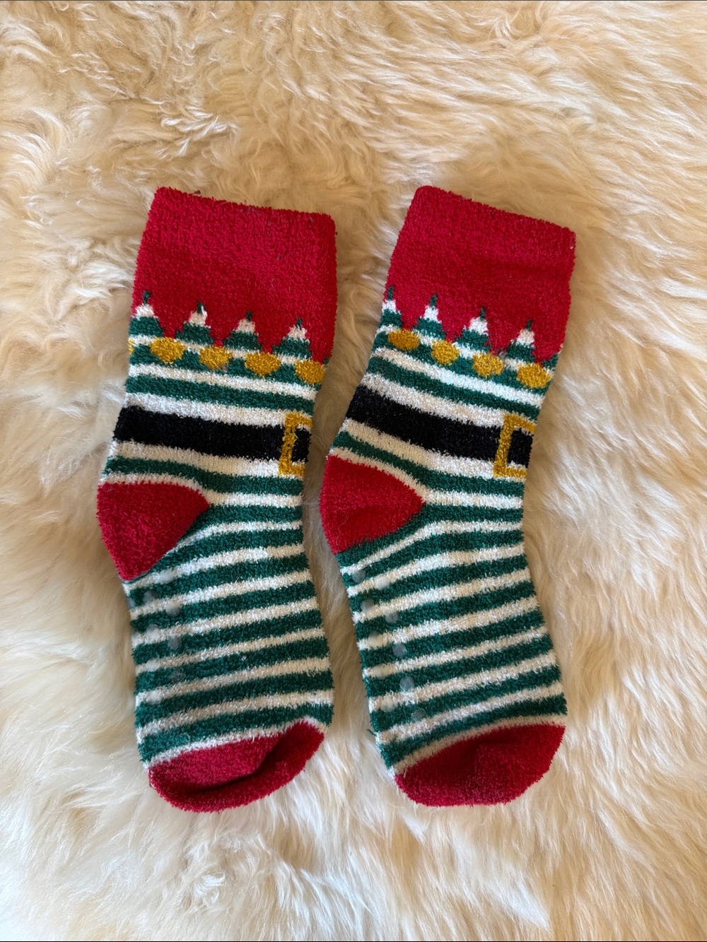 Cozy Kids Elf Holiday Stripe Crew Socks - Little Kid/Toddler